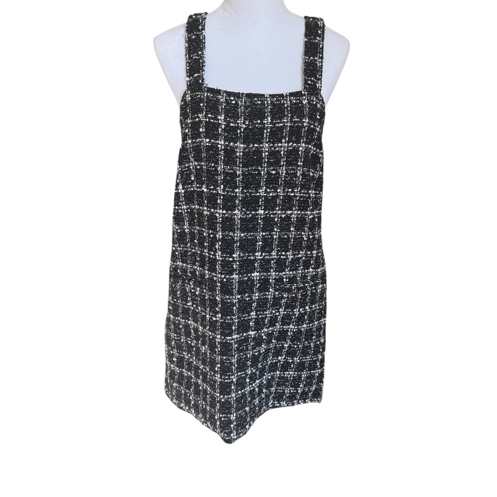 Abercrombie & Fitch Black and White Tweed Mini Dress